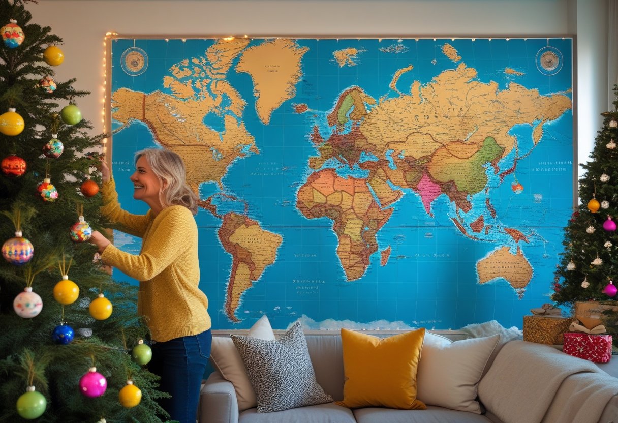 Sådan skaber du et unikt hjem med verdenskort og sjove julekugler